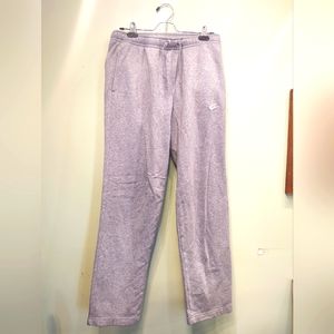 Nike Mens Fleece Club Sportswear Sweatpants Size M Heather Gray Drawstring Gym